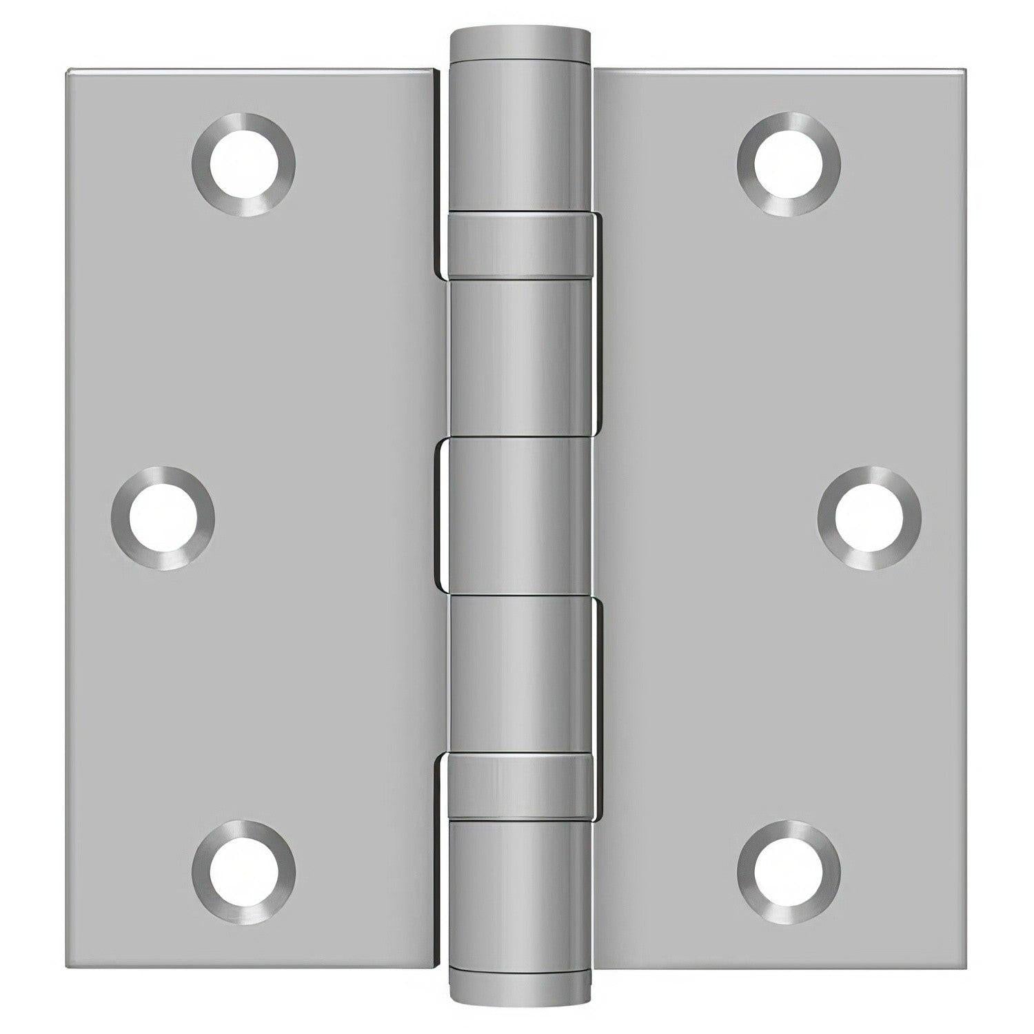 Deltana SS35BU 3-1/2" x 3-1/2" Stainless Steel Square Corner Ball Bearing Door Hinge