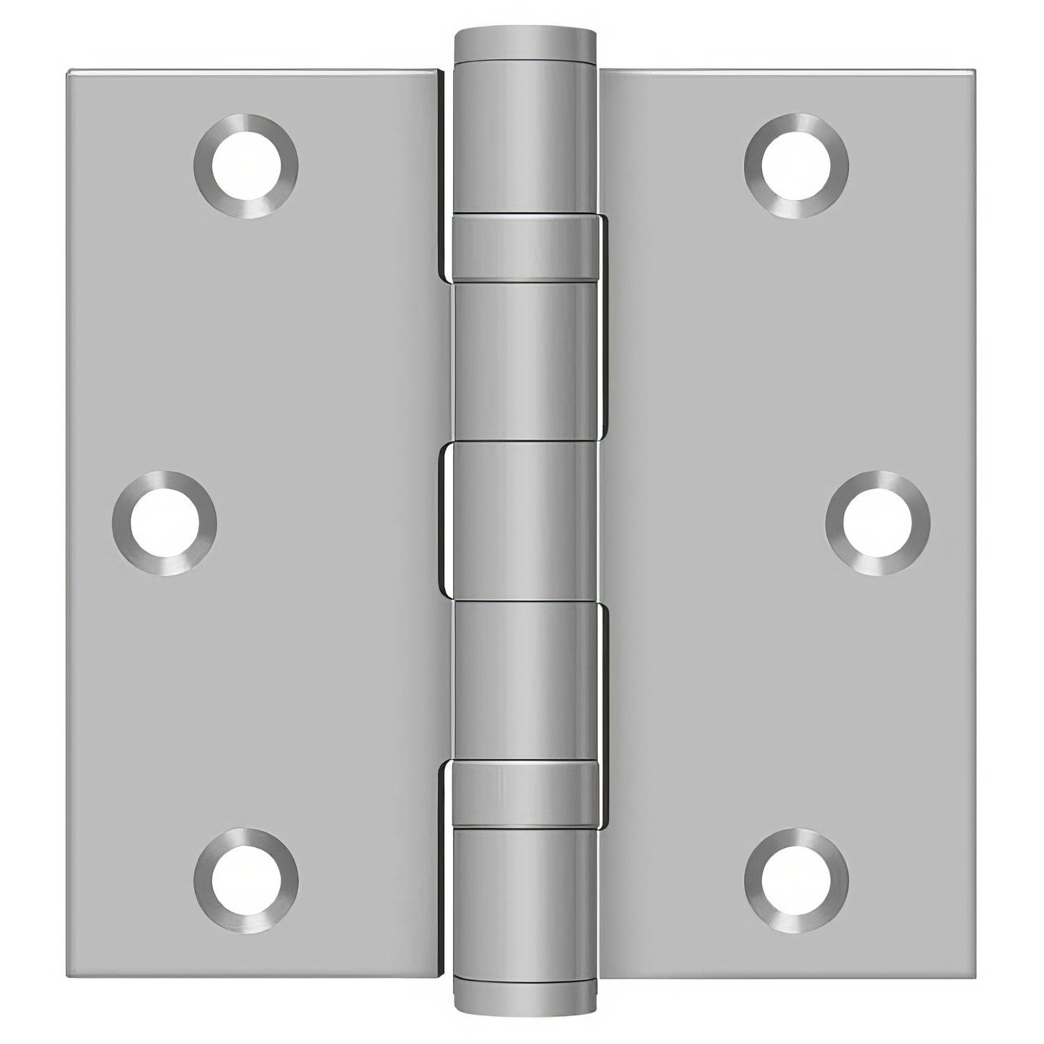 Deltana SS35BU 3-1/2" x 3-1/2" Stainless Steel Square Corner Ball Bearing Door Hinge