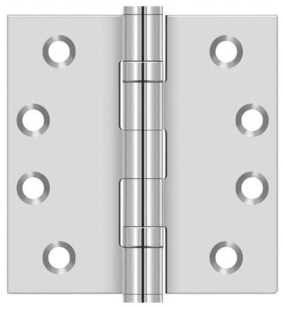 Deltana SS44BU 4" x 4" Stainless Steel Square Corner Ball Bearing Door Hinge
