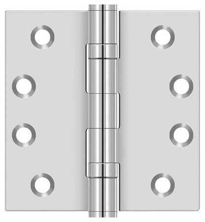 Deltana SS44BU 4" x 4" Stainless Steel Square Corner Ball Bearing Door Hinge
