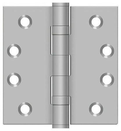 Deltana SS44BU 4" x 4" Stainless Steel Square Corner Ball Bearing Door Hinge