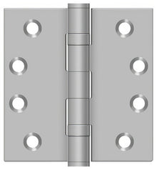 Deltana SS44BU 4" x 4" Stainless Steel Square Corner Ball Bearing Door Hinge