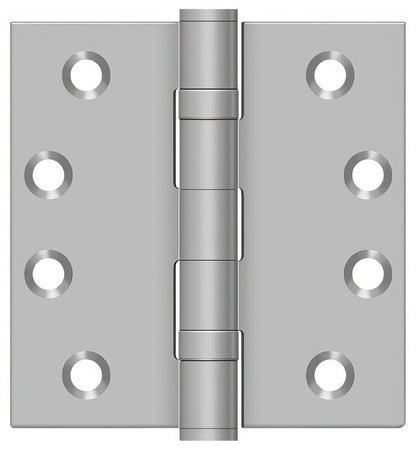 Deltana SS44BU 4" x 4" Stainless Steel Square Corner Ball Bearing Door Hinge