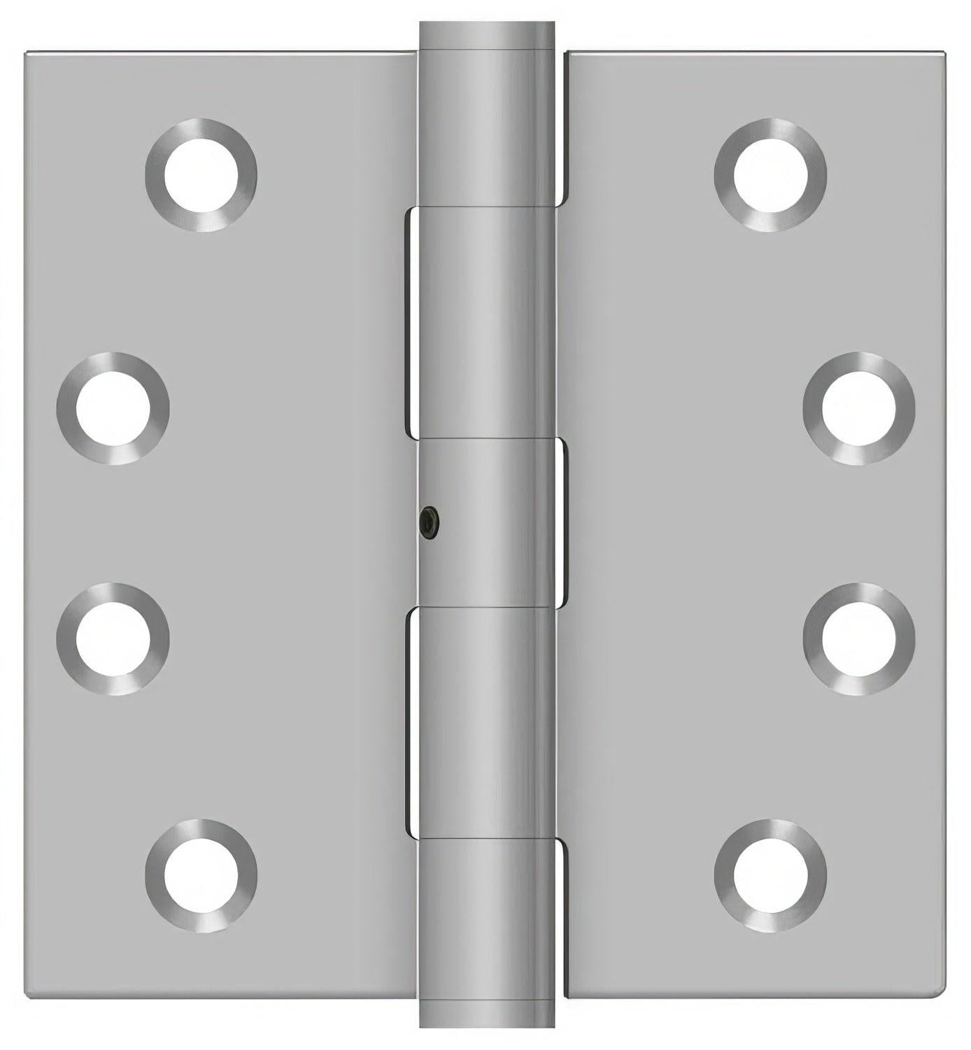 Deltana SS44NU32D 4" x 4" Stainless Steel Square Corner Ball Bearing Door Hinge