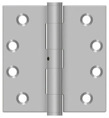 Deltana SS44NU32D 4" x 4" Stainless Steel Square Corner Ball Bearing Door Hinge