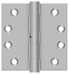 Deltana SS44NU32D 4" x 4" Stainless Steel Square Corner Ball Bearing Door Hinge