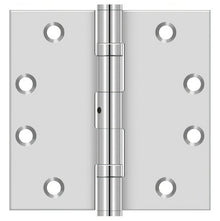 Deltana SS45NBU 4-1/2" x 4-1/2" Stainless Steel Square Corner Ball Bearing Door Hinge NRP.