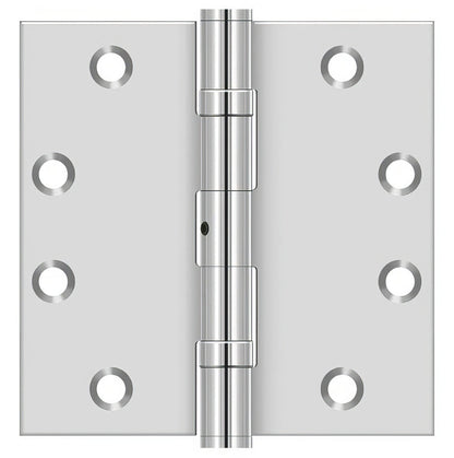 Deltana SS45NBU 4-1/2" x 4-1/2" Stainless Steel Square Corner Ball Bearing Door Hinge NRP.