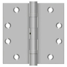 Deltana SS45NBU 4-1/2" x 4-1/2" Stainless Steel Square Corner Ball Bearing Door Hinge NRP.