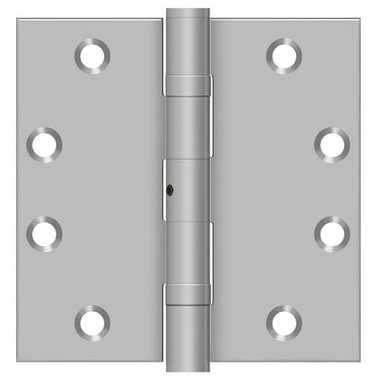 Deltana SS45NBU 4-1/2" x 4-1/2" Stainless Steel Square Corner Ball Bearing Door Hinge NRP.
