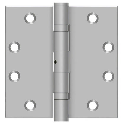 Deltana SS45NBU 4-1/2" x 4-1/2" Stainless Steel Square Corner Ball Bearing Door Hinge NRP