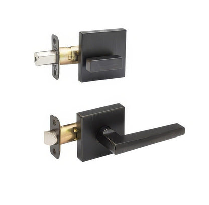 Copper Creek VL2810 Mid Century Modern Keyed Entry Single Cylinder Handleset Interior Pack.