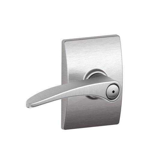 Schlage F40-MNH-CEN F-Series Manhattan Privacy Door Lever