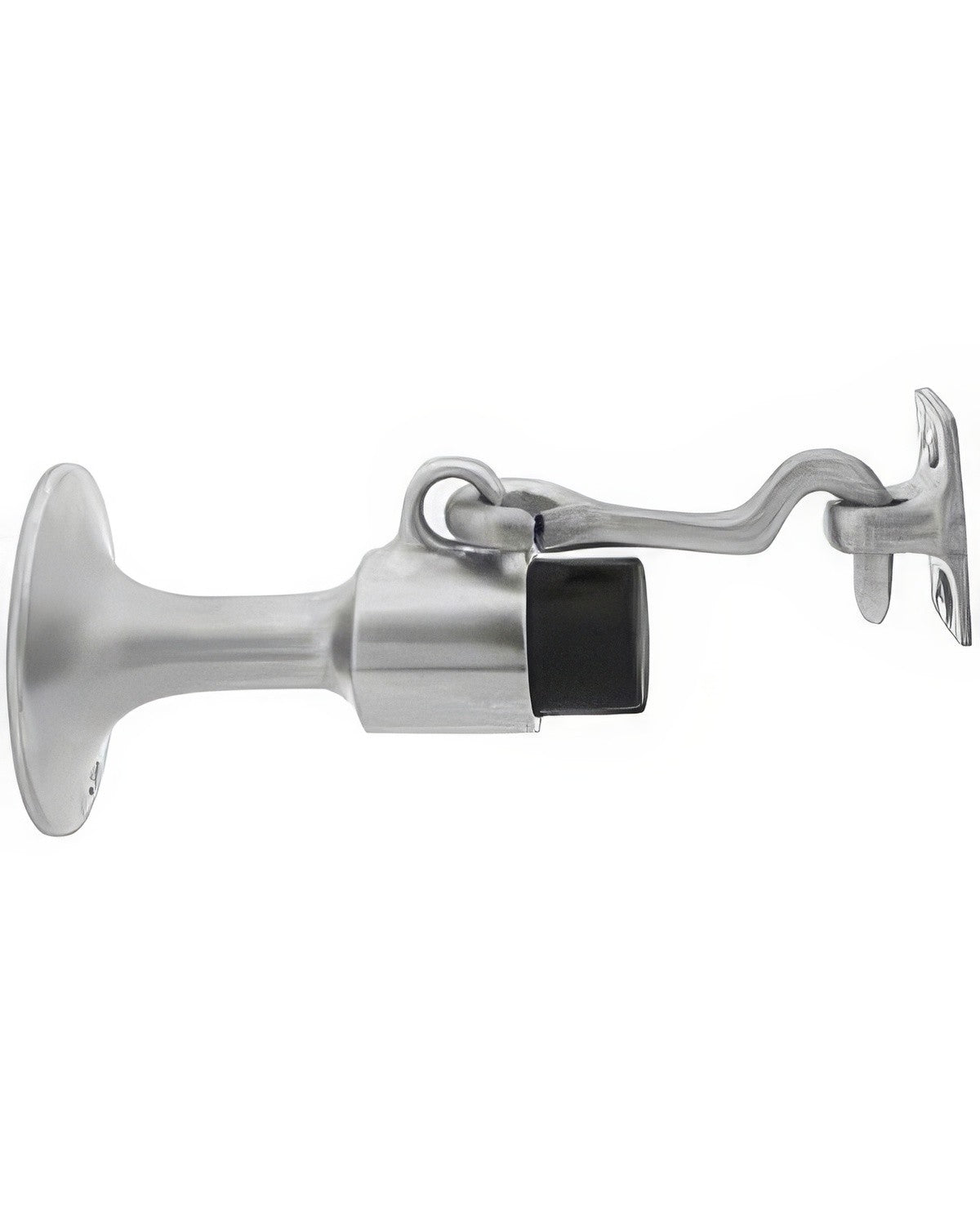 Ives WS445 Cast Brass or Aluminum Wall Door Stop with Manual Hold-Open Hook 5 3/4" Engaged Projection