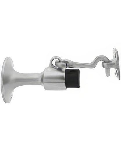Ives WS445 Cast Brass or Aluminum Wall Door Stop with Manual Hold-Open Hook 5 3/4" Engaged Projection