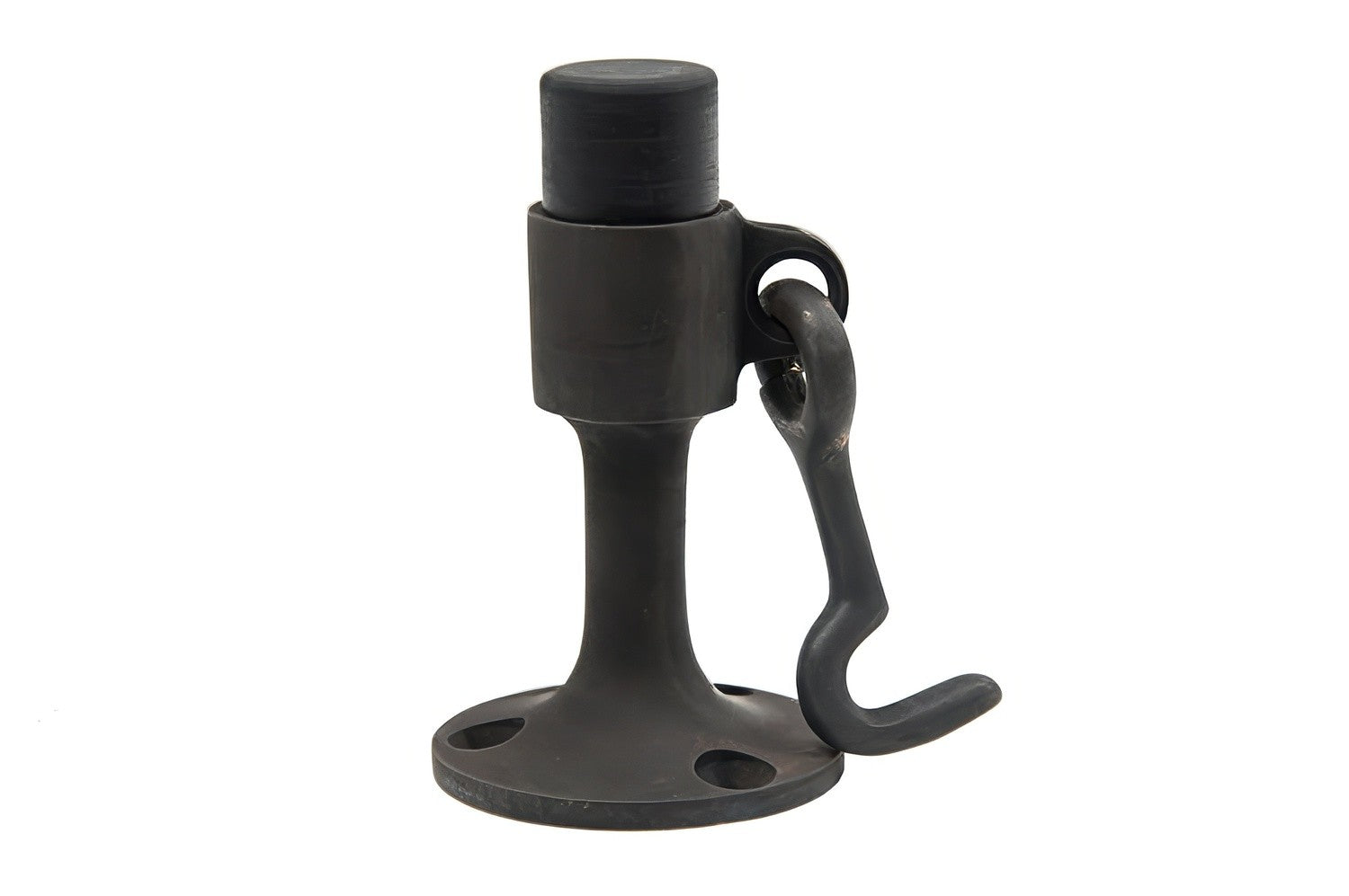 Ives WS449 Cast Brass or Aluminum Wall Door stop with Manual Hold-Open Hook 5-3/4" Projection Using Wood Screws