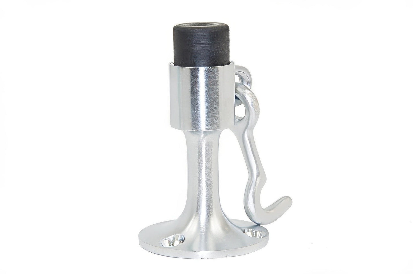 Ives WS449 Cast Brass or Aluminum Wall Door stop with Manual Hold-Open Hook 5-3/4" Projection Using Wood Screws