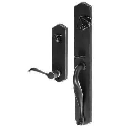 Sure-Loc WS507-SS 11P RH Wasatch Single Cylinder Handleset with Sandstone Right Hand Lever Interior Trim Vintage Bronze